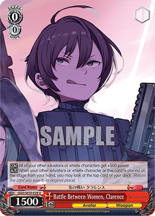 Battle Between Women Clarence GGO/SE50-E28 U SAO Alternative–Gun Gale Online–2 Premium Booster Card