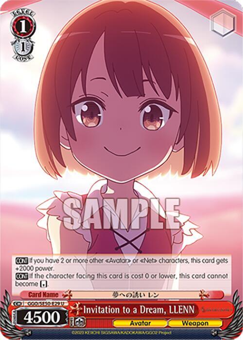 Invitation to a Dream LLENN GGO/SE50-E29 U SAO Alternative–Gun Gale Online–2 Premium Booster Card