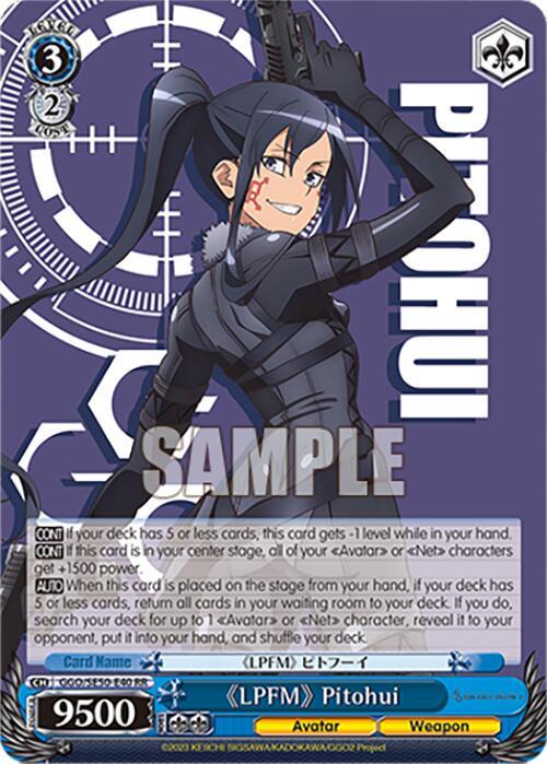 LPFM Pitohui GGO/SE50-E40 RR SAO Alternative–Gun Gale Online–2 Premium Booster Card
