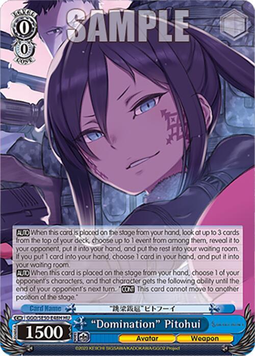 Domination Pitohui HC GGO/SE50-E48H HC SAO Alternative–Gun Gale Online–2 Premium Booster Card