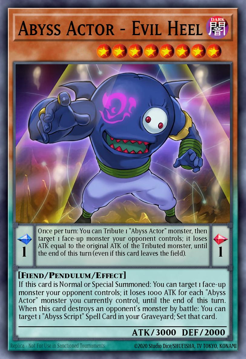 Abyss Actor - Evil Heel Secret Rare DESO-EN016 Destiny Soldiers Yugioh card