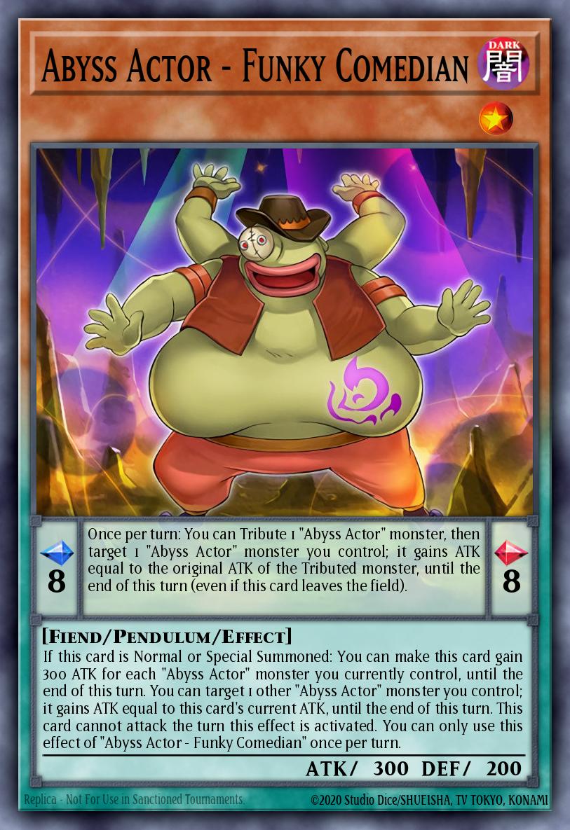 Abyss Actor - Funky Comedian Super Rare DESO-EN017 Destiny Soldiers Yugioh card