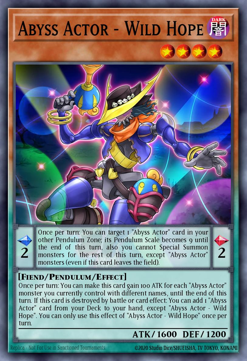 Abyss Actor - Wild Hope Secret Rare DESO-EN022 Destiny Soldiers Yugioh card