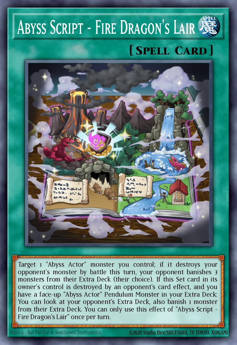 Abyss Script - Fire Dragons Lair Super Rare DESO-EN025 Destiny Soldiers Yugioh card