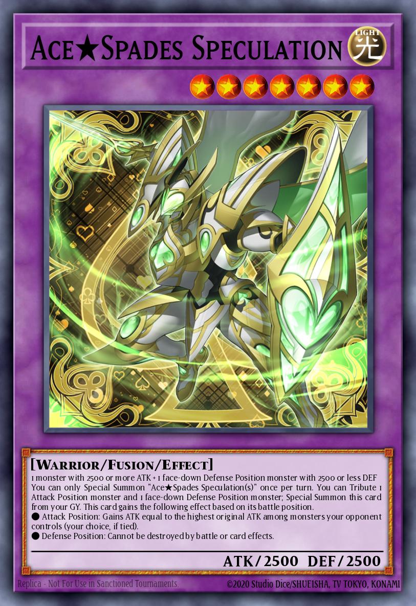 Ace★Spades Speculation Secret Rare BLTR-EN039 Battles of Legend Terminal Revenge Yugioh card