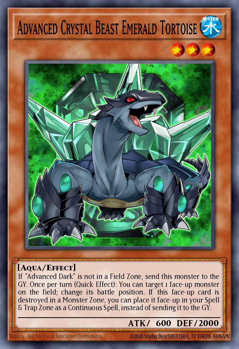 Advanced Crystal Beast Emerald Tortoise Secret Rare BLCR-EN012 Battles of Legend Crystal Revenge Yugioh card