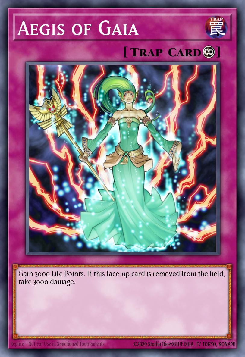 Aegis of Gaia Common GLD3-EN050 Gold Series 3 Yugioh card