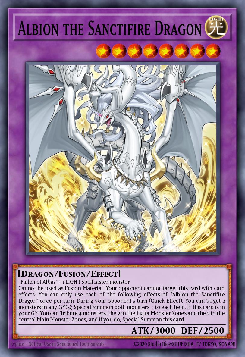 Albion the Sanctifire Dragon Ultra Rare MZMU-EN101 Maze of Muertos Yugioh card