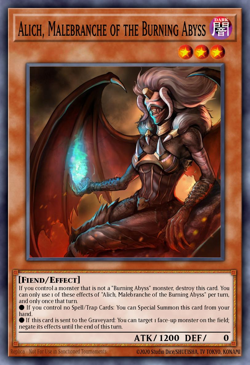 Alich Malebranche of the Burning Abyss Gold Rare PGL3-EN047 Premium Gold Infinite Gold Yugioh card