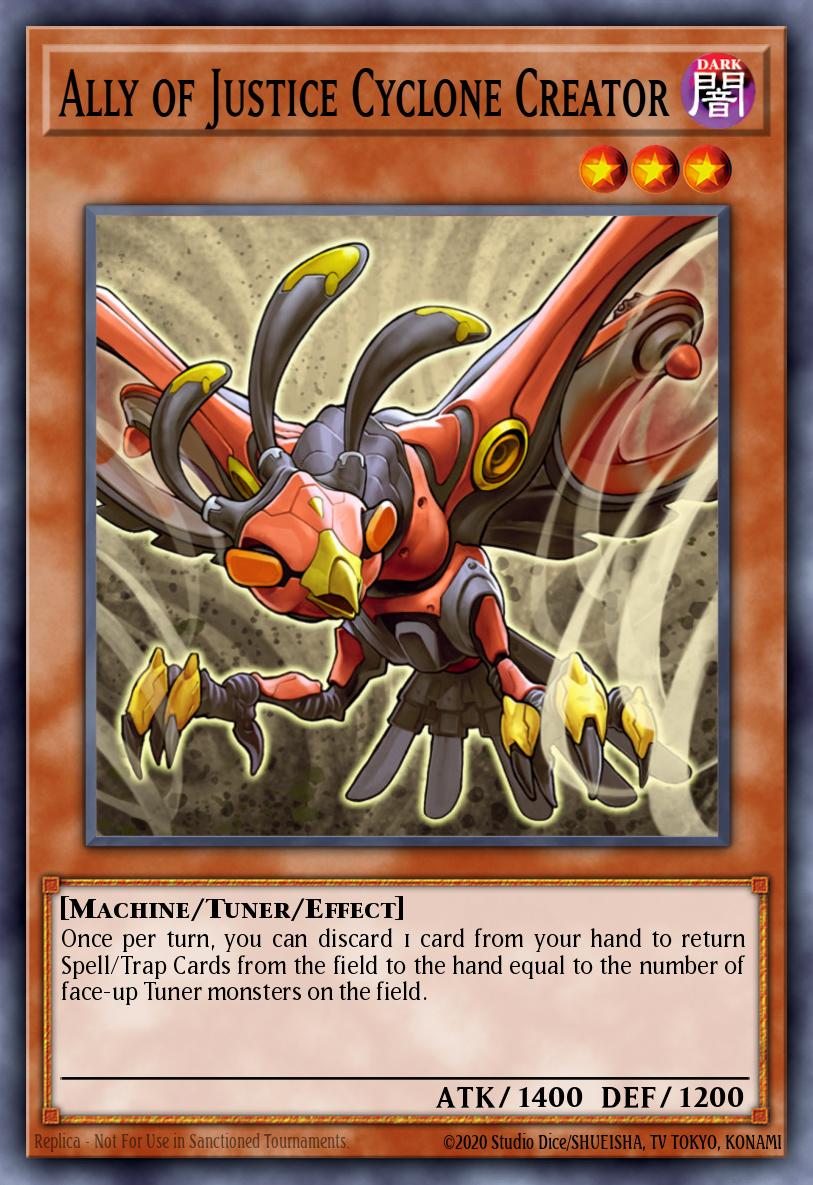 Ally of Justice Cyclone Creator Secret Rare DREV-EN092 Duelist Revolution Yugioh card