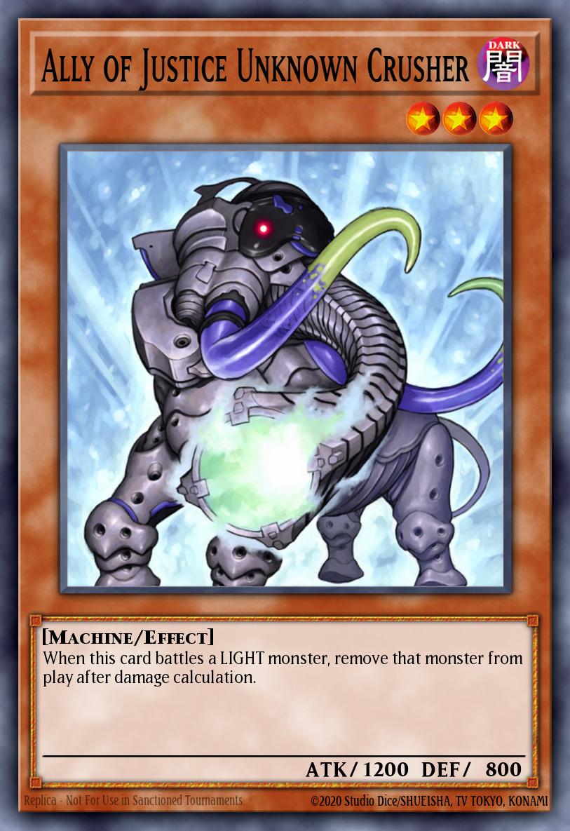 Ally of Justice Unknown Crusher Duel Terminal Rare Parallel Rare DT01-EN079 Duel Terminal 1 Yugioh card