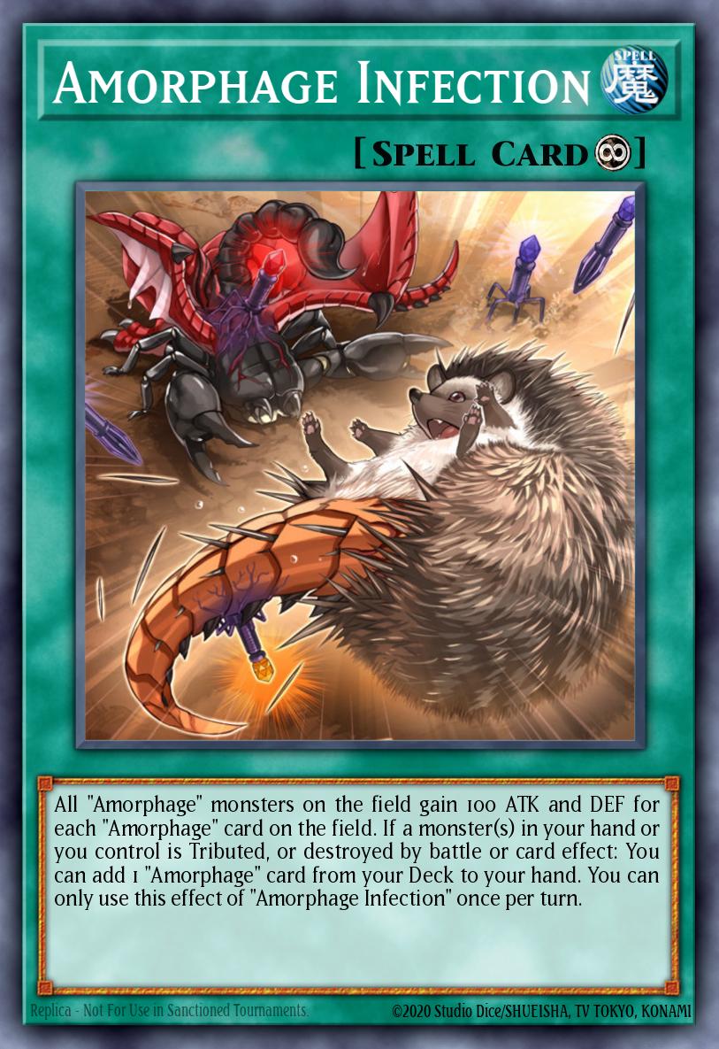 Amorphage Infection Super Rare SHVI-EN063 Shining Victories Yugioh card