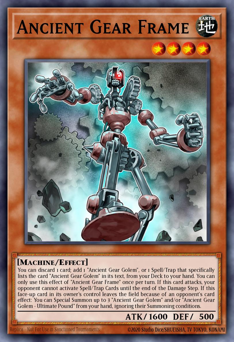 Ancient Gear Frame Rare LED2-EN030 Legendary Duelists Ancient Millennium Yugioh card