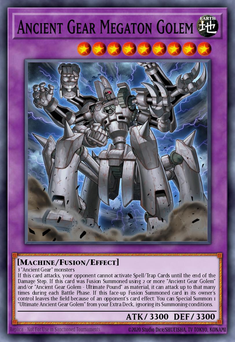 Ancient Gear Megaton Golem Super Rare LED2-EN031 Legendary Duelists Ancient Millennium Yugioh card