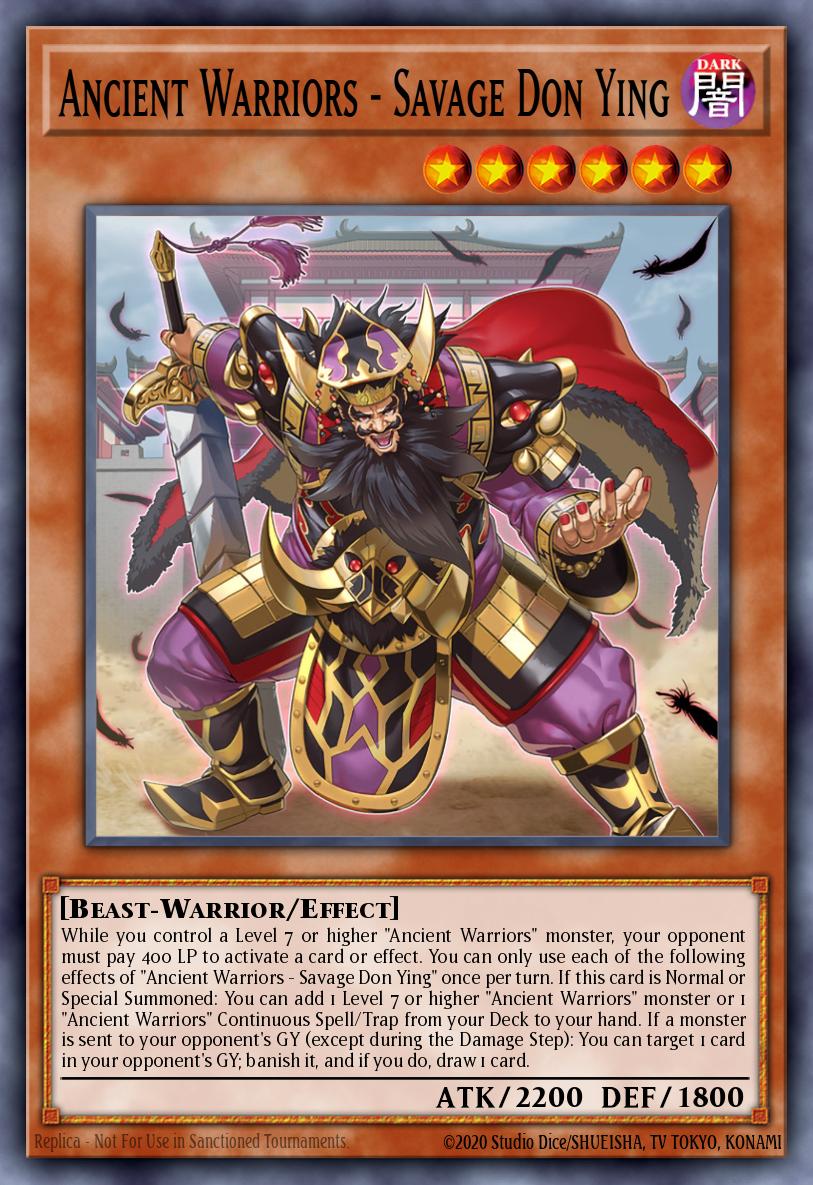 Ancient Warriors - Savage Don Ying Common DIFO-EN024 Dimension Force Yugioh card