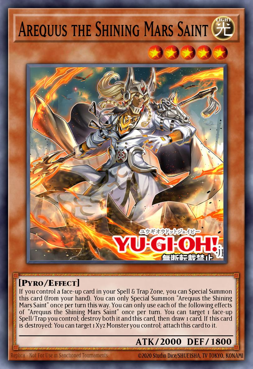 Arequus the Shining Mars Saint Super Rare MZMU-EN051 Maze of Muertos Yugioh card