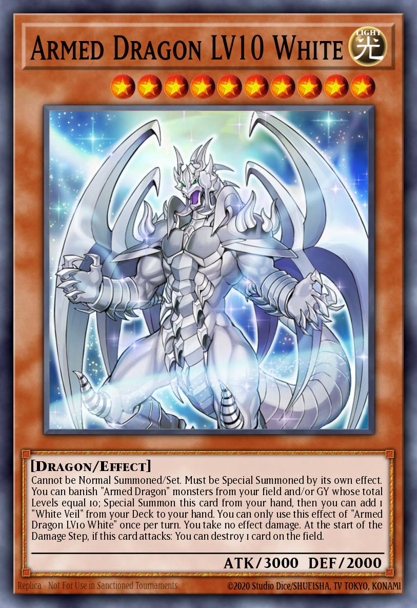 Armed Dragon LV10 White Rare MP22-EN005 2022 Tin of the Pharaohs Gods Yugioh card