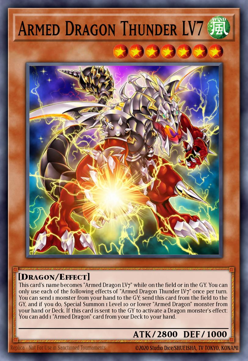 Armed Dragon Thunder LV7 Prismatic Secret Rare MP22-EN002 2022 Tin of the Pharaohs Gods Yugioh card