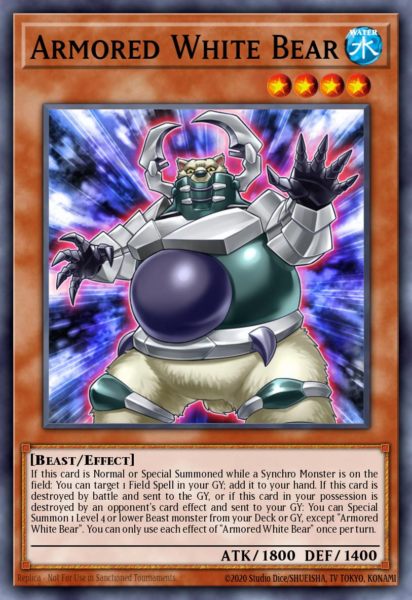 Armored White Bear Secret Rare BLAR-EN016 Battles of Legend Armageddon Yugioh card