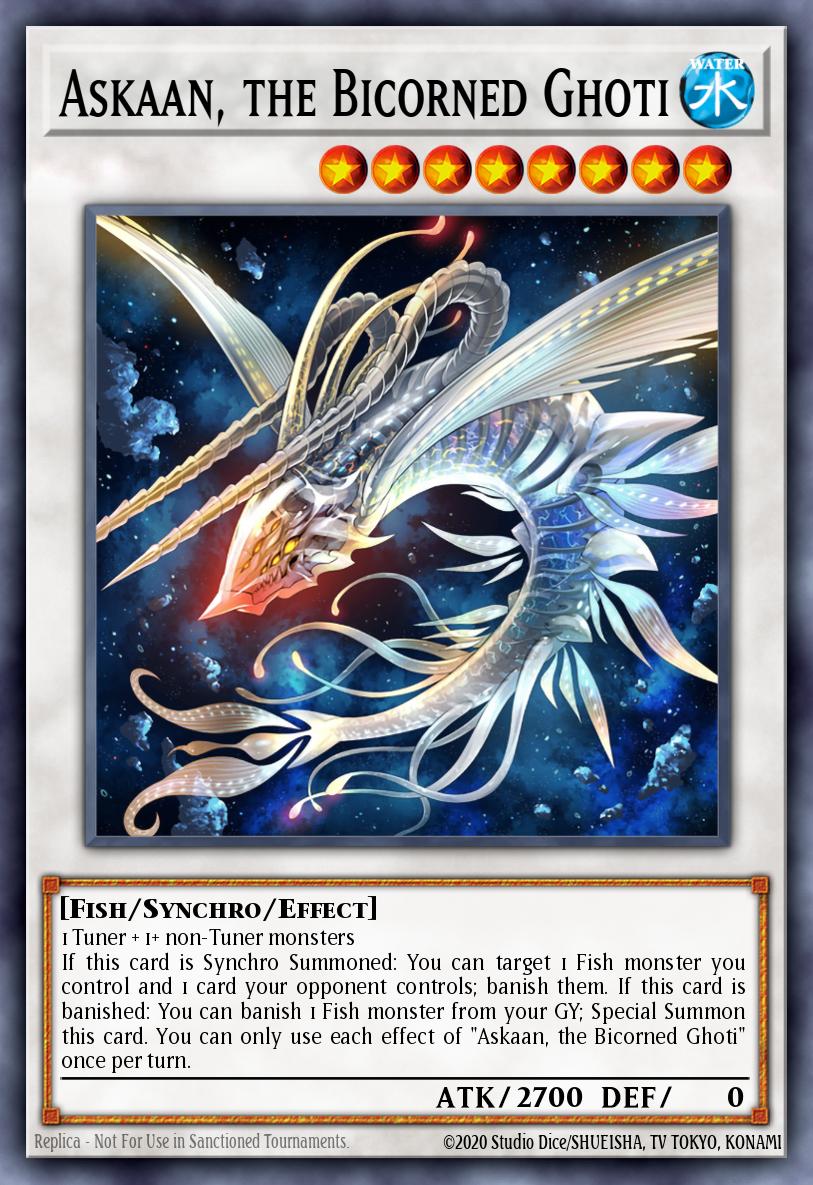 Askaan the Bicorned Ghoti Common POTE-EN089 Power of the Elements Yugioh card