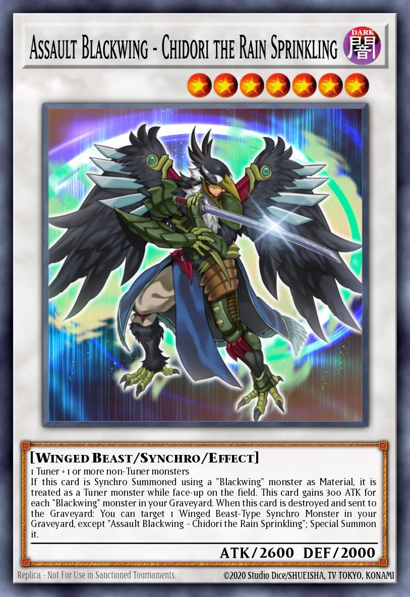 Assault Blackwing - Chidori the Rain Sprinkling Super Rare SHVI-EN051 Shining Victories Yugioh card