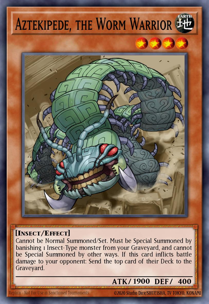 Aztekipede the Worm Warrior Rare BP03-EN041 Battle Pack 3 Monster League Yugioh card