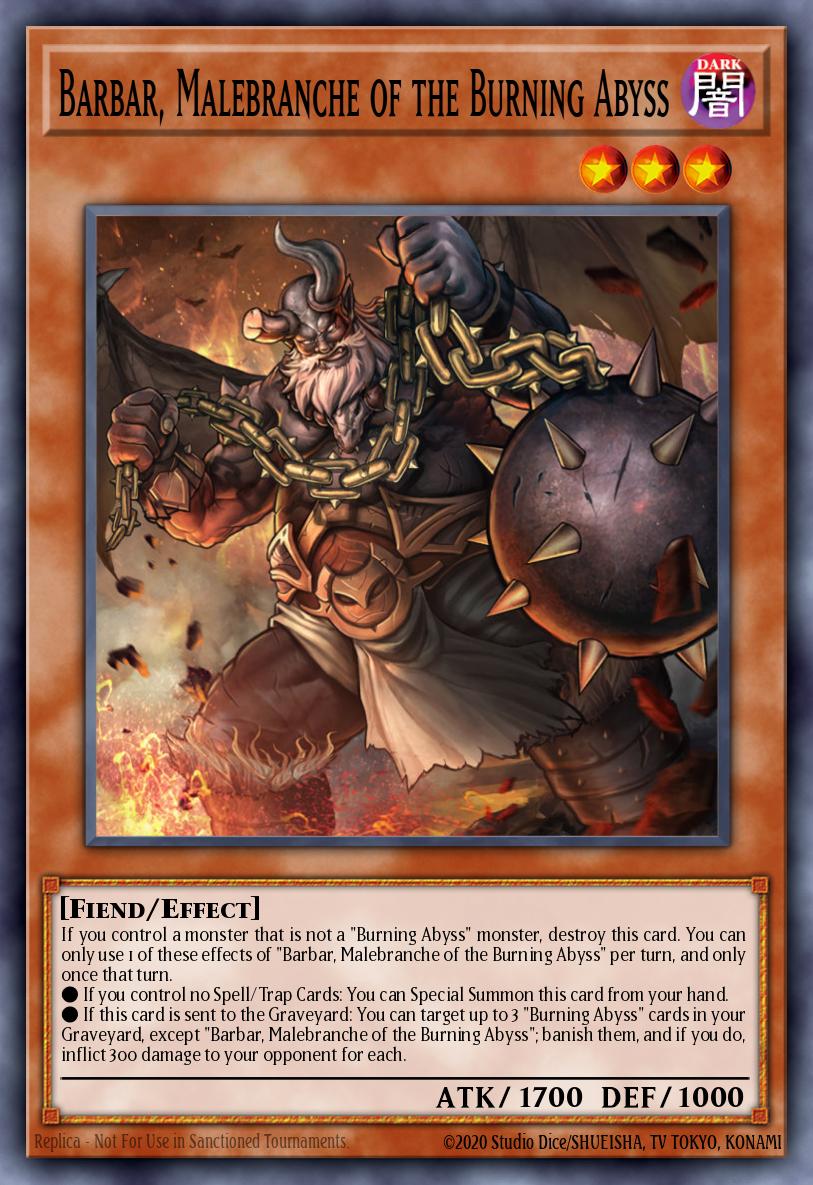Barbar Malebranche of the Burning Abyss Rare CROS-EN083 Crossed Souls Yugioh card