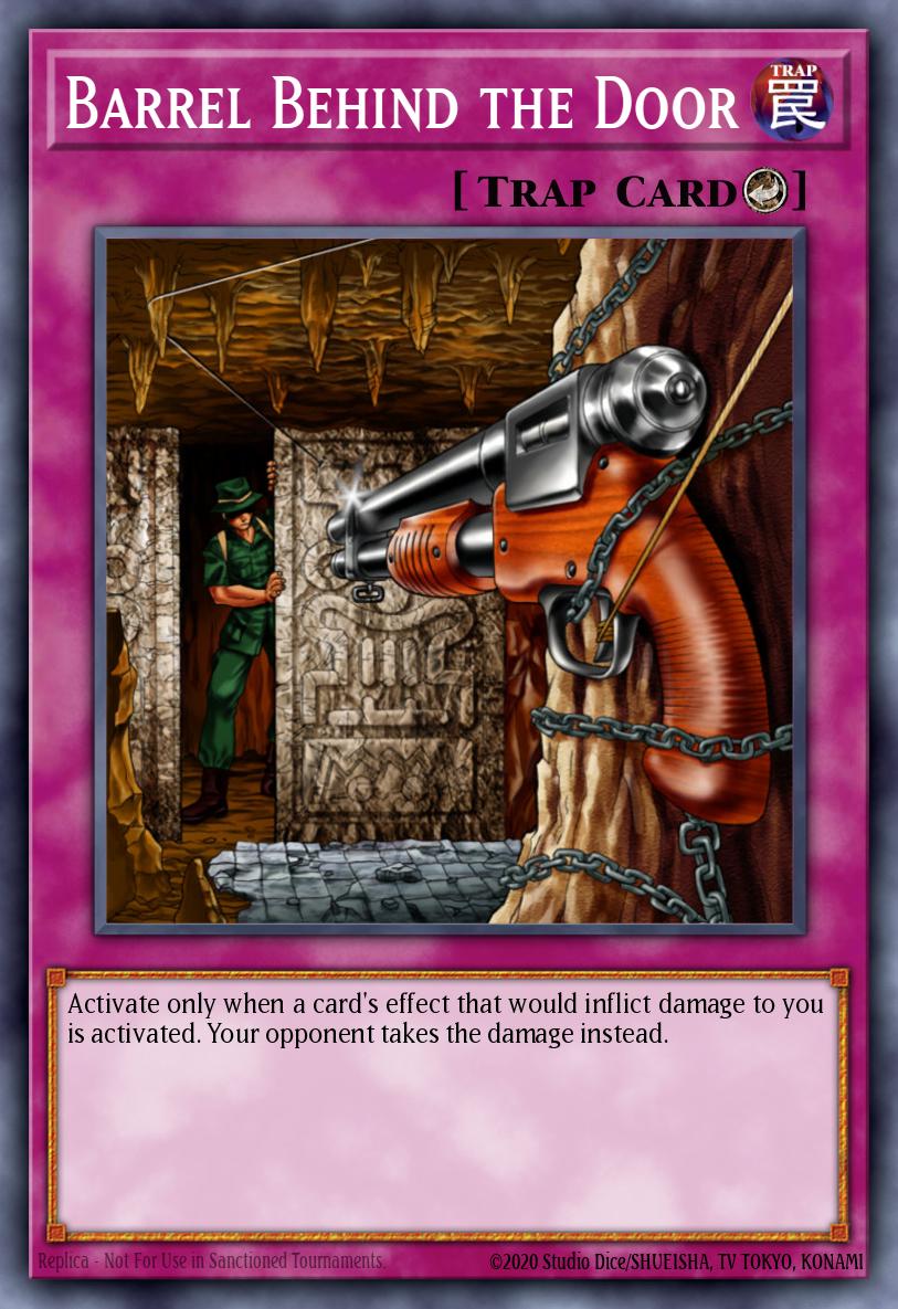 Barrel Behind the Door Rare DR1-EN043 Dark Revelation Volume 1 Yugioh card