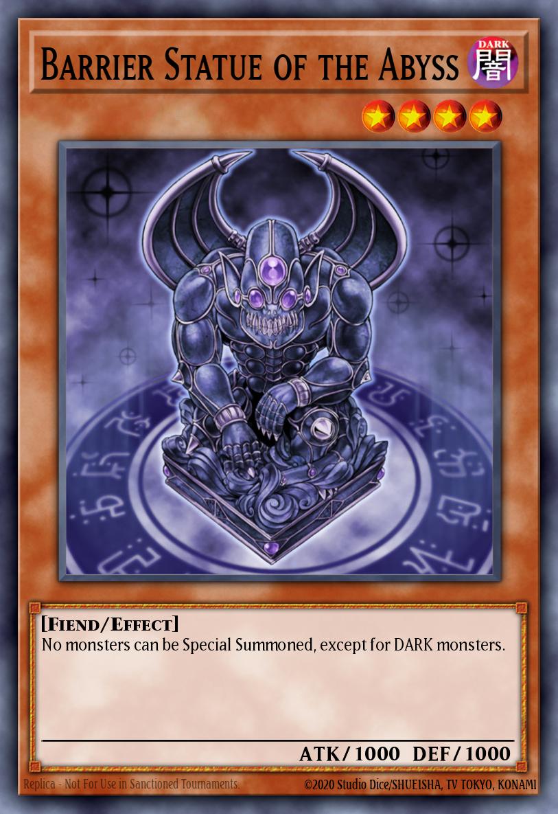 Barrier Statue of the Abyss Common CDIP-EN018 Cyberdark Impact Yugioh card