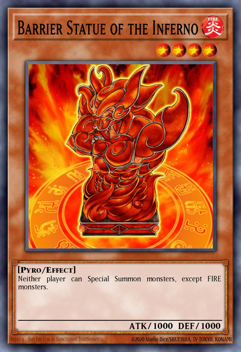 Barrier Statue of the Inferno Common CDIP-EN020 Cyberdark Impact Yugioh card