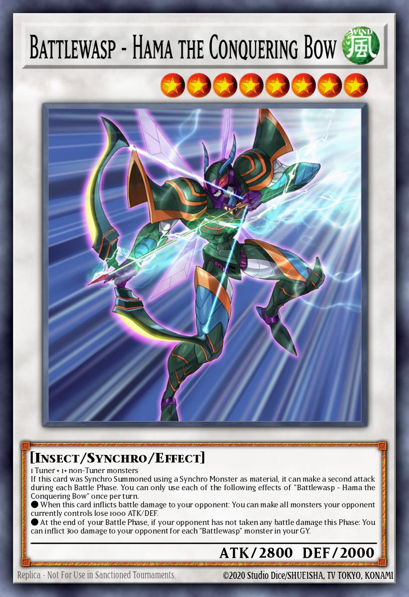 Battlewasp - Hama the Conquering Bow Secret Rare BLHR-EN038 Battles of Legend Heros Revenge Yugioh card
