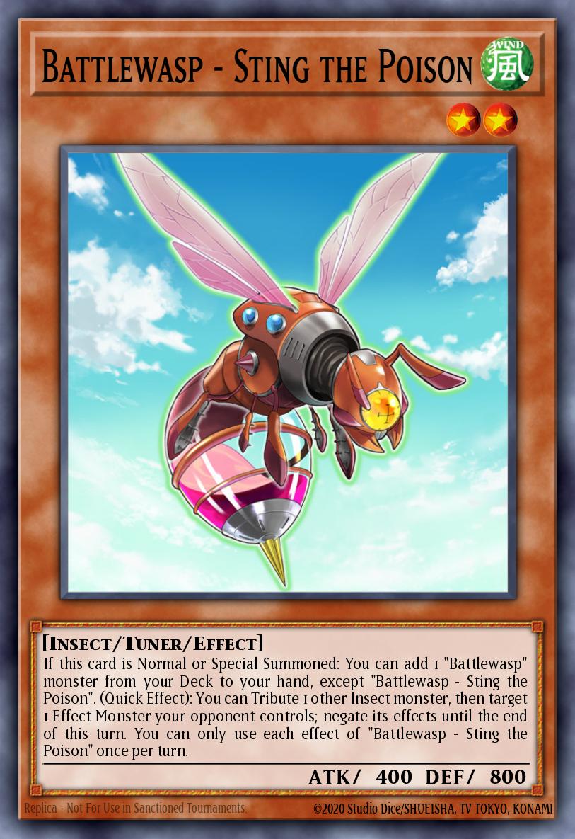 Battlewasp - Sting the Poison Ultra Rare BLHR-EN033 Battles of Legend Heros Revenge Yugioh card