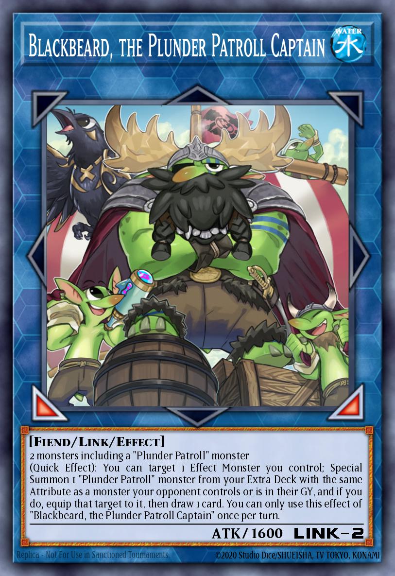 Blackbeard the Plunder Patroll Captain Secret Rare BLCR-EN094 Battles of Legend Crystal Revenge Yugioh card