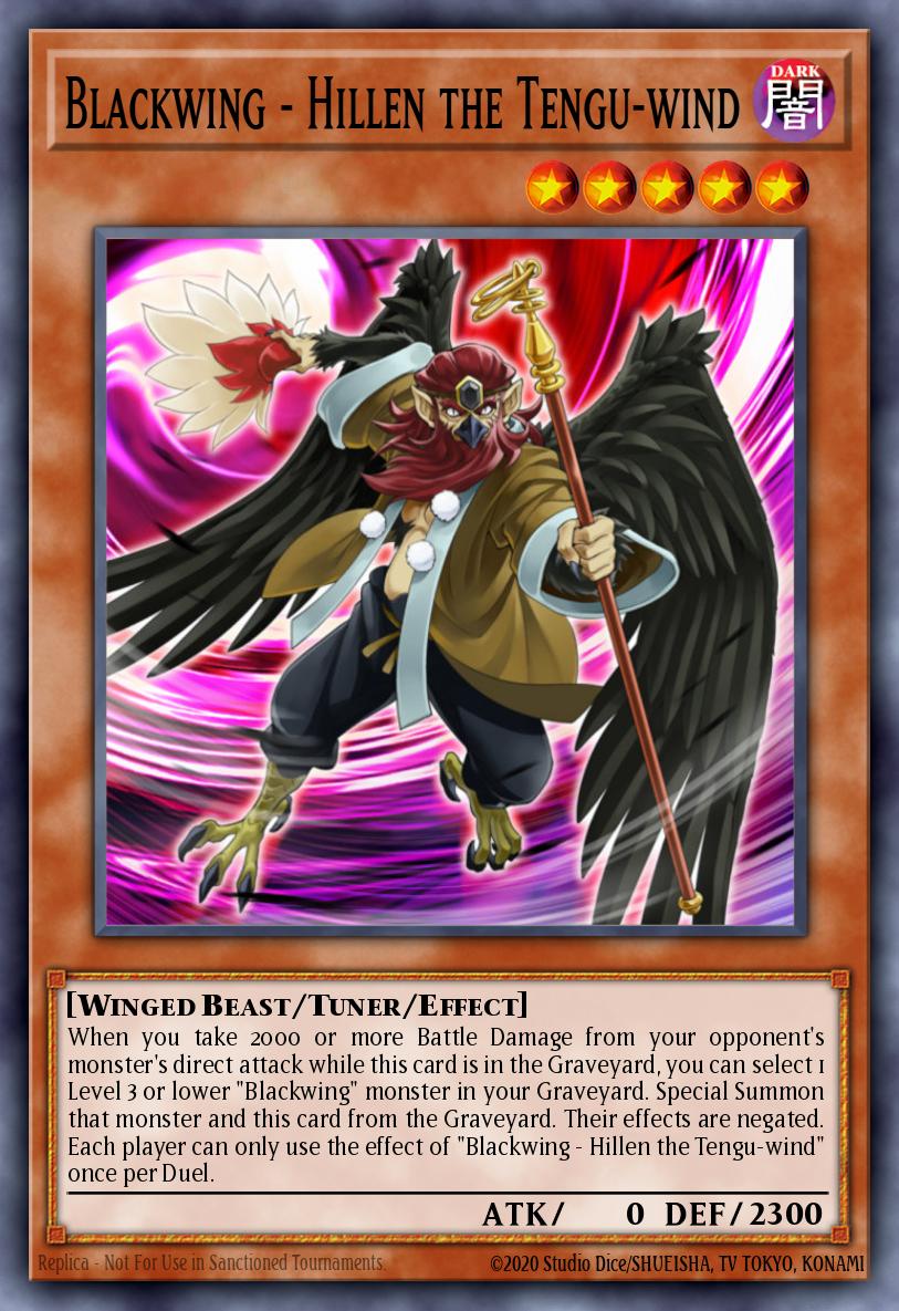 Blackwing - Hillen the Tengu-wind Super Rare EXVC-EN008 Extreme Victory Yugioh card