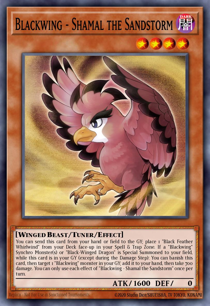 Blackwing - Shamal the Sandstorm Prismatic Secret Rare MP23-EN153 25th Anniversary Tin Dueling Heroes Mega Pack Yugioh card