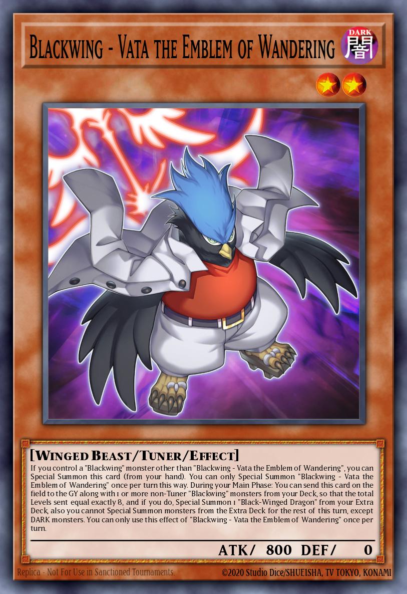 Blackwing - Vata the Emblem of Wandering Prismatic Secret Rare MP23-EN152 25th Anniversary Tin Dueling Heroes Mega Pack Yugioh card