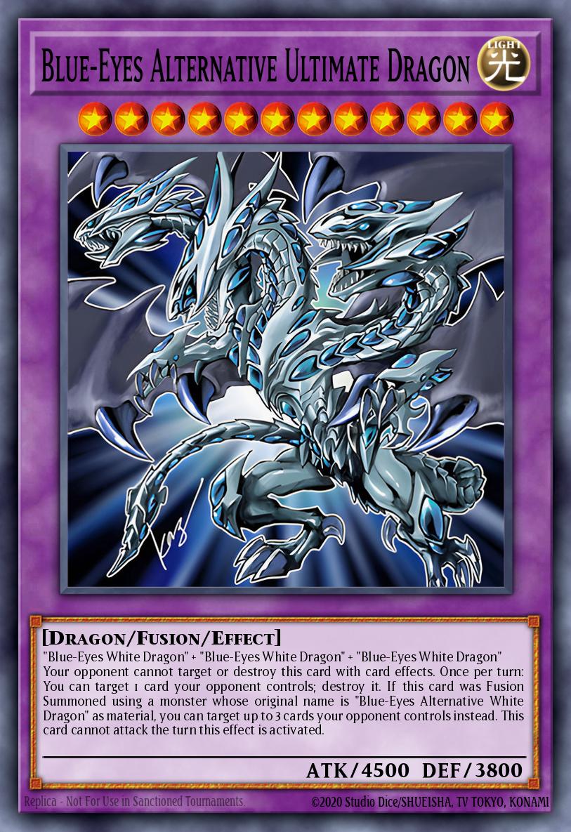 Blue-Eyes Alternative Ultimate Dragon Prismatic Secret Rare TN19-EN001 2019 Gold Sarcophagus Tin Yugioh card