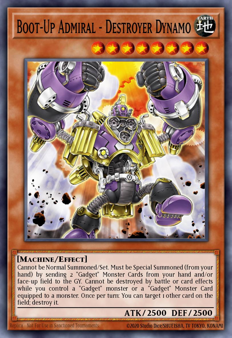 Boot-Up Admiral - Destroyer Dynamo Secret Rare FIGA-EN002 Fists of the Gadgets Yugioh card
