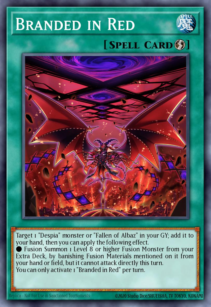 Branded in Red Ultra Rare CH01-EN022 THE CHRONICLES DECK: The Fallen & The Virtuous (All-Foil Edition) Yugioh card