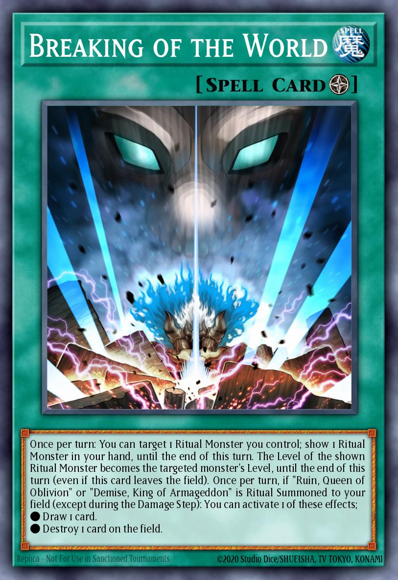 Breaking of the World Common CYHO-EN057 Cybernetic Horizon Yugioh card