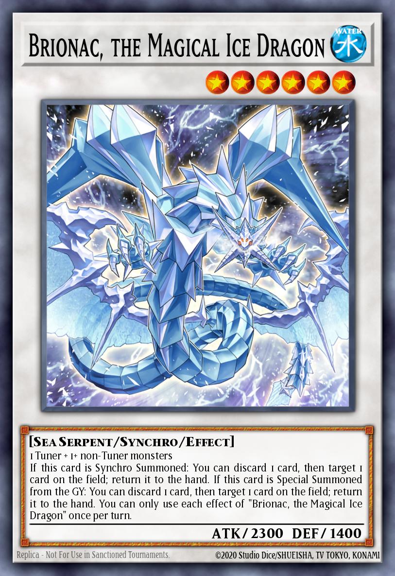 Brionac the Magical Ice Dragon Secret Rare BLTR-EN004 Battles of Legend Terminal Revenge Yugioh card