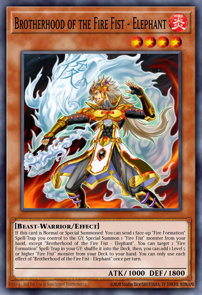 Brotherhood of the Fire Fist - Elephant Secret Rare FIGA-EN012 Fists of the Gadgets Yugioh card