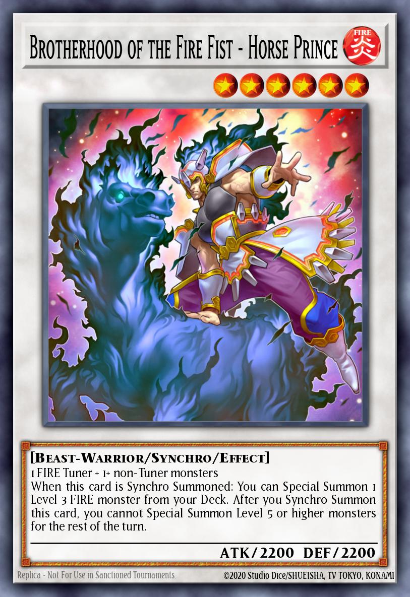 Brotherhood of the Fire Fist - Horse Prince Super Rare CBLZ-EN097 Cosmo Blazer Yugioh card