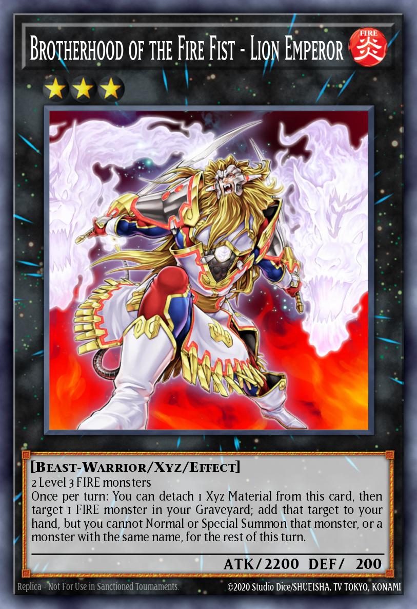 Brotherhood of the Fire Fist - Lion Emperor Ultra Rare BLAR-EN066 Battles of Legend Armageddon Yugioh card