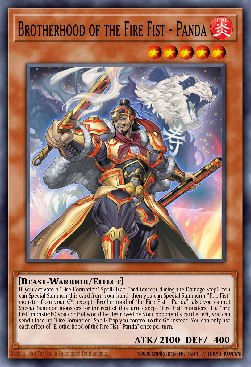 Brotherhood of the Fire Fist - Panda Secret Rare FIGA-EN013 Fists of the Gadgets Yugioh card