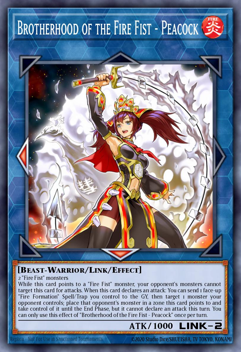 Brotherhood of the Fire Fist - Peacock Secret Rare FIGA-EN017 Fists of the Gadgets Yugioh card