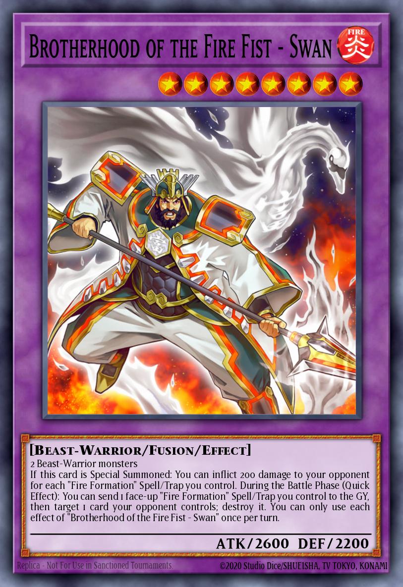 Brotherhood of the Fire Fist - Swan Secret Rare FIGA-EN015 Fists of the Gadgets Yugioh card