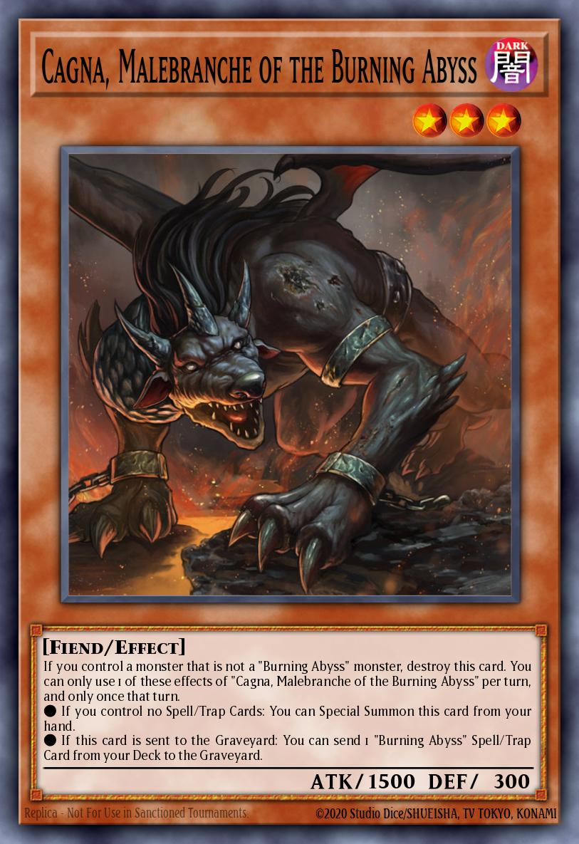 Cagna Malebranche of the Burning Abyss Gold Rare PGL3-EN051 Premium Gold Infinite Gold Yugioh card