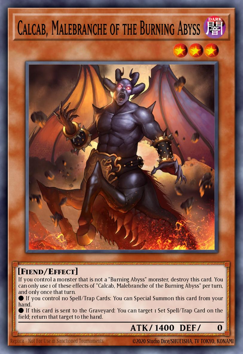 Calcab Malebranche of the Burning Abyss Gold Rare PGL3-EN048 Premium Gold Infinite Gold Yugioh card