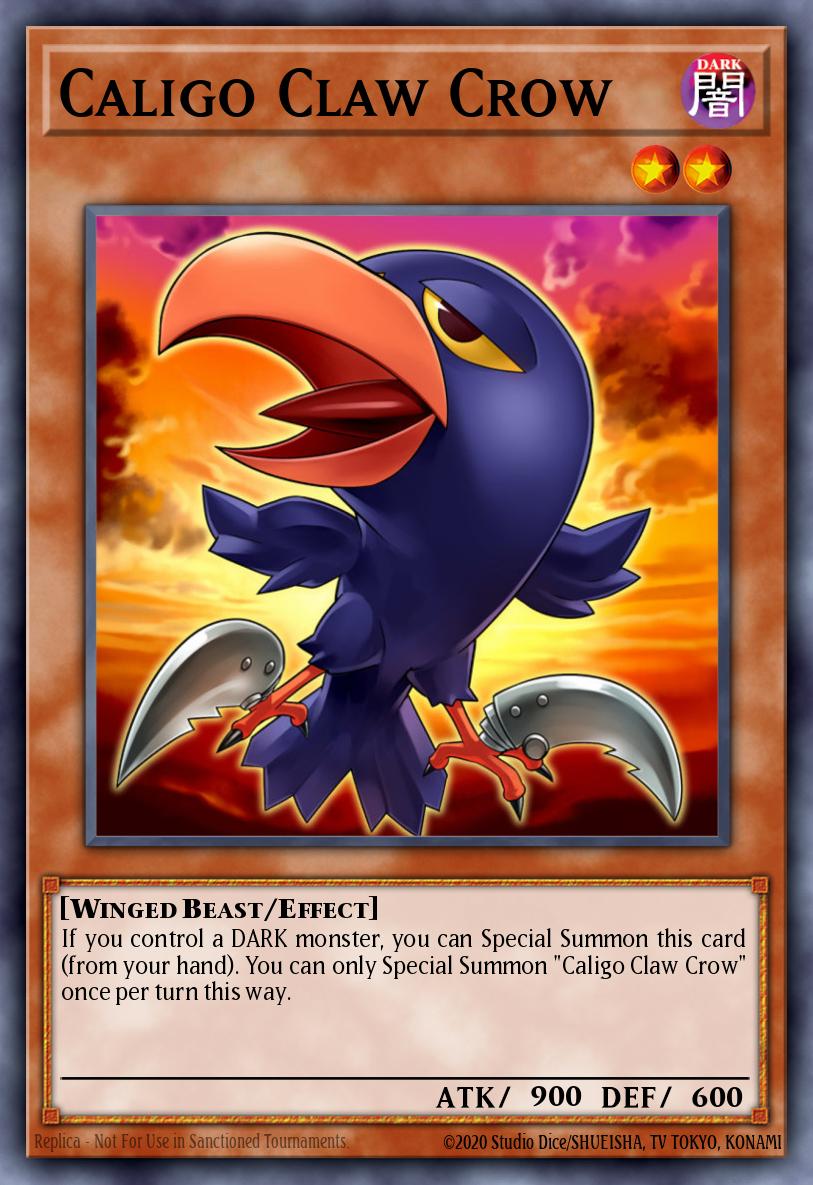 Caligo Claw Crow Common EGS1-EN012 Egyptian God Deck Slifer the Sky Dragon Yugioh card